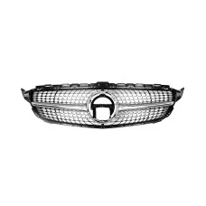 Передня решітка Diamond Silver 2018-2025, без камери для Mercedes C-сlass W205 рр