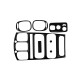 Накладки на панель (Meric) Чорний для Chrysler Voyager 2001-2007 рр