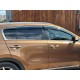 Ветровики с хром молдингом (4 шт, Niken) для Kia Sportage 2015-2021 гг
