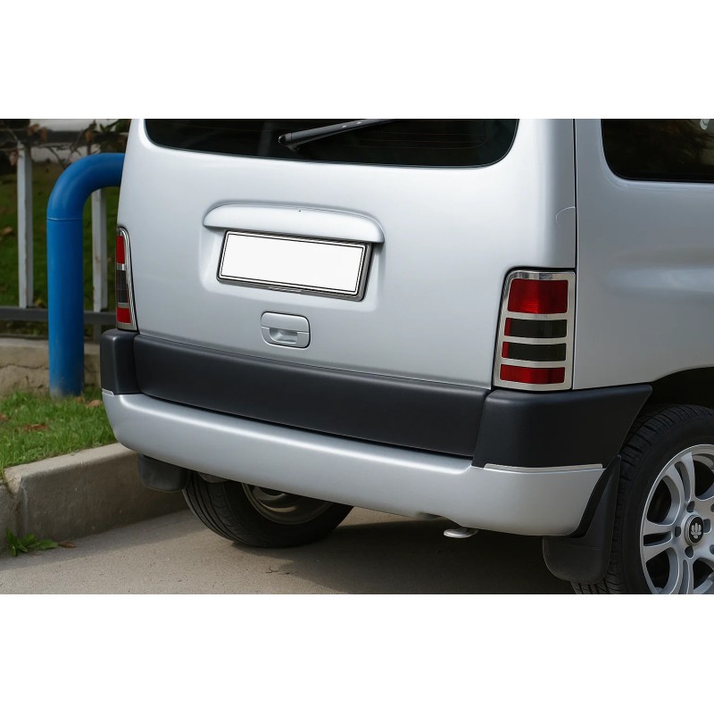 Накладка на стопи (2 шт., нерж.) Carmos - Турецька сталь для Citroen Berlingo 1996-2008 рр
