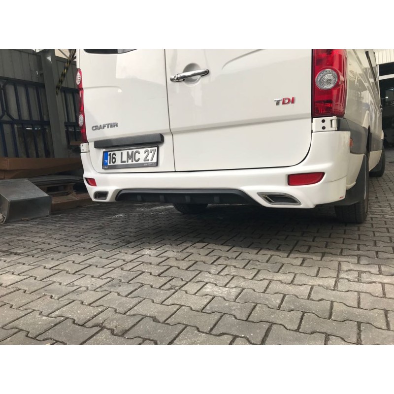 Накладка на задний бампер V2 (под покраску) для Volkswagen Crafter 2006-2016 гг