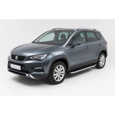 Боковые пороги Fullmond (2 шт., алюминий) для Seat Ateca 2016- гг