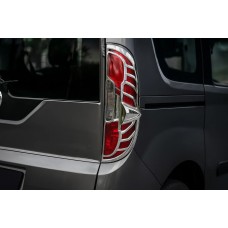 Хром накладки на задние фонари (2015-2025, 2 шт, пластик) для Fiat Doblo II