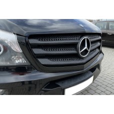 Накладки на решетку радиатора (6 шт, карбон) для Mercedes Vito/V-class W447 2014- гг