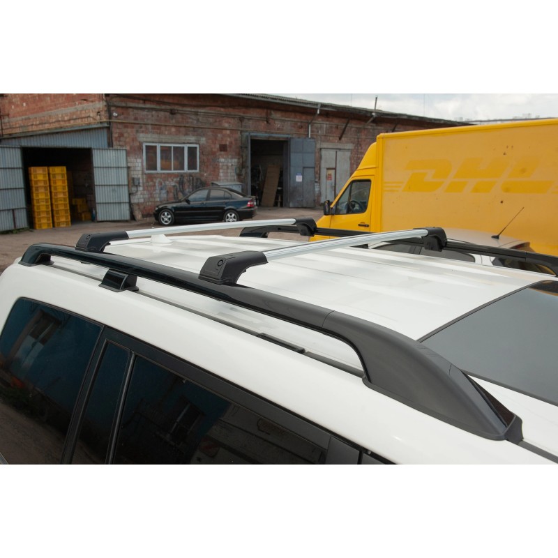 Перемычки на рейлинги без ключа Flybar (2 шт) Черный для Nissan Primastar 2002-2014 гг