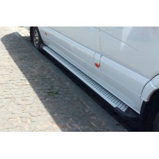 Бокові пороги Allmond Grey (2 шт., алюм.) Середня база для Mercedes Sprinter W906 2006-2018 рр