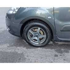 Накладки на арки (4 шт, чорні) 1 бічні двері, Пластик для Citroen Berlingo 2008-2018 рр
