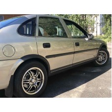 Накладки на арки (4 шт, черные) ABS пластик для Opel Vectra B 1995-2002 гг