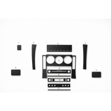 Накладки на панель приборов (2004-2005, 12 частей) Алюминий для Land Rover Freelander I