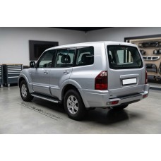 Бокові пороги Fullmond (2 шт., алюм.) для Mitsubishi Pajero Wagon III 1999-2006 рр