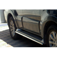 Бічні труби під рідний (2 шт., нерж.) для Mitsubishi Pajero Wagon III 1999-2006 рр