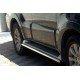 Боковые трубы под штатное крепление (2 шт., нержавейка) для Mitsubishi Pajero Wagon III 1999-2006 гг