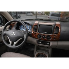 Накладки на панель (13 деталей) Алюміній для Mitsubishi L200 2006-2015 рр