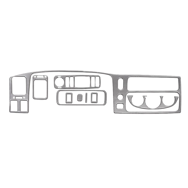Накладки на панель (2002-2007) Карбон для Mitsubishi Pajero Sport рр