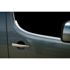 Окантовка вікон дверей (нерж.) Carmos - Турецька сталь для Citroen Berlingo 2008-2018 рр