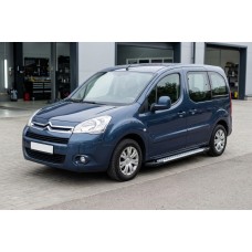 Бокові пороги Allmond Grey (2 шт., алюм.) для Citroen Berlingo 2008-2018 рр