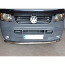 Нижня одинарна губа (нерж) 60мм для Volkswagen T5 Transporter 2003-2010 рр