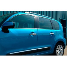 Накладки на ручки (4 шт., нерж.) OmsaLine - Італійська нержавійка для Citroen C-3 Picasso 2010-2017 рр