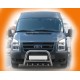 Защита переднего бампера WT003 (2006-2014, Нержавейка) для Ford Transit