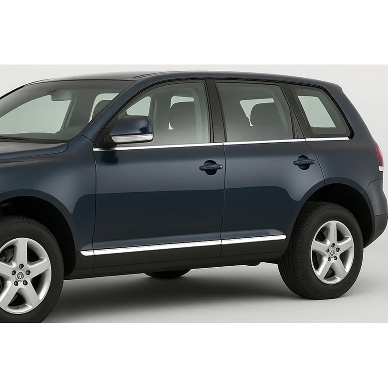 Нижние молдинги окон (6 шт, нерж) для Volkswagen Touareg 2002-2010 гг
