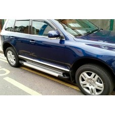 Боковые Подножки Allmond Grey (2 шт., Алюминий) для Volkswagen Touareg 2002–2010 гг