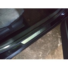 Накладки на пороги Flexill (4шт, нерж) Exclusive для Opel Vectra C 2002-2008 рр