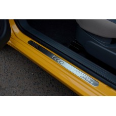 Накладки на пороги 500 (OmsaLine, 2 шт., нержавейка) для Fiat 500/500L 2013-2022 гг