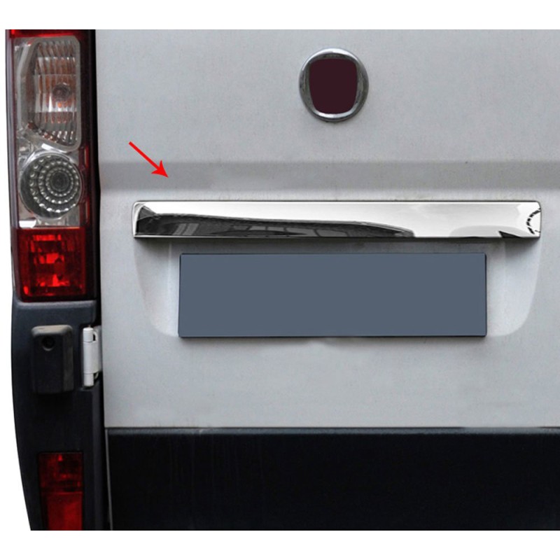 Хром планка над номером (нерж.) OmsaLine - Італійська нержавійка для Fiat Ducato 2006-2025 рр