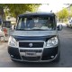 Козирьок на лобове скло (чорний глянець, 5мм) для Fiat Doblo I 2001-2005 рр
