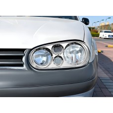 Окантовки Фар V1 (2 шт., пластик) для Volkswagen Golf 4 1997-2006 гг