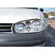 Накладки на фари обведення V1 (2 шт., пласт) для Volkswagen Golf 4 1997-2006 рр