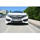 Уголки на передний бампер (под покраску) для Honda Civic Sedan X 2016-2021 гг