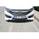 Уголки на передний бампер (под покраску) для Honda Civic Sedan X 2016-2021 гг