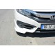 Уголки на передний бампер (под покраску) для Honda Civic Sedan X 2016-2021 гг