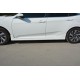 Боковые пороги (под покраску) для Honda Civic Sedan X 2016-2021 гг