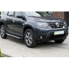 Бокові пороги DURU (2 шт, алюміній ) для Dacia Duster 2018-2024 рр