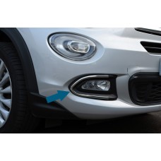 Накладки на ПТФ (нерж) для Fiat 500X 2014-2024 рр