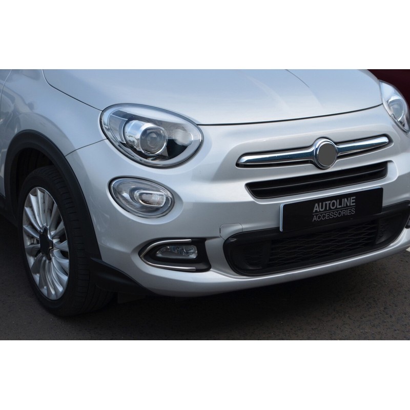 Накладки на ПТФ (нерж) для Fiat 500X 2014-2024 рр Накладки на ПТФ (нерж) для Fiat 500X 2014-2024 рр