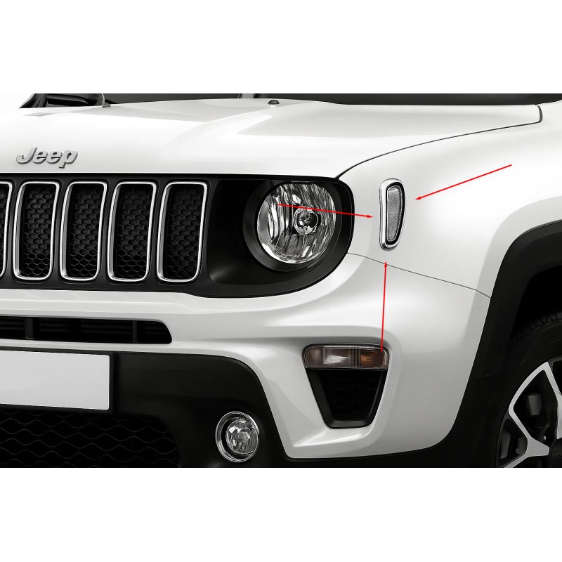 Хром на повторювачі (2 шт нерж) для Jeep Renegade 2014- рр