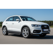 Боковые Подножки Tayga Black (2 шт., Алюминий) для Ауди Q3 2011-2019 гг