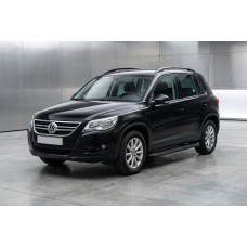Бокові пороги Tayga Black (2 шт., алюміній) для Volkswagen Tiguan 2007-2016 рр