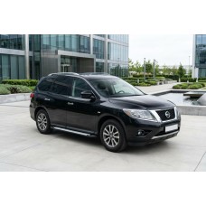 Боковые Подножки Allmond Grey (2 шт, Алюминий) для Nissan Pathfinder R52 2012-2021 гг