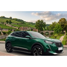 Бокові пороги Allmond Black (2 шт, алюміній) для Peugeot 3008 2016-2023 рр