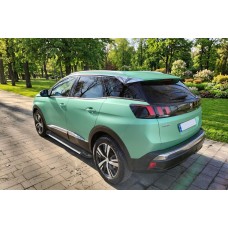 Бокові пороги RedLine V1 (2 шт, алюміній) для Peugeot 3008 2016-2023 рр