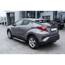 Бокові пороги Sunrise (2 шт., алюм) для Toyota C-HR 2016-2023 рр