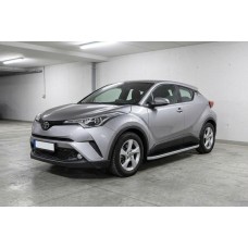 Бокові пороги Tayga Grey (2 шт., алюм) для Toyota C-HR 2016-2023 рр