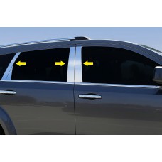 Молдинг дверных стоек (8 шт, нерж) для Fiat Freemont