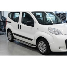 Бокові пороги Maydos V2 (2 шт., алюміній -2026 нерж) для Citroen Nemo 2007-2017 рр