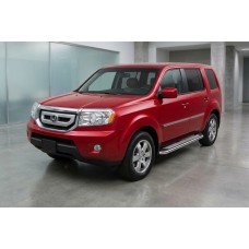 Бокові пороги Maydos V2 (2 шт., алюміній -2026 нерж) для Honda Pilot 2008-2015 рр