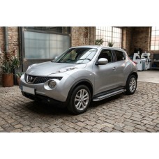 Бокові пороги Maydos V2 (2 шт., алюміній -2026 нерж) для Nissan Juke 2010-2019 рр